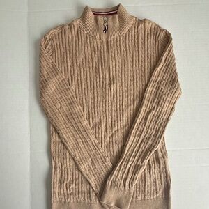 Tommy Hilfiger Cotton Quarter-Zip Cable Knit Sweater